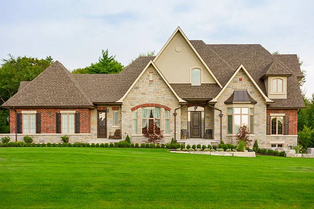 modern Marietta home with trendy new roof color enhancing curb appeal