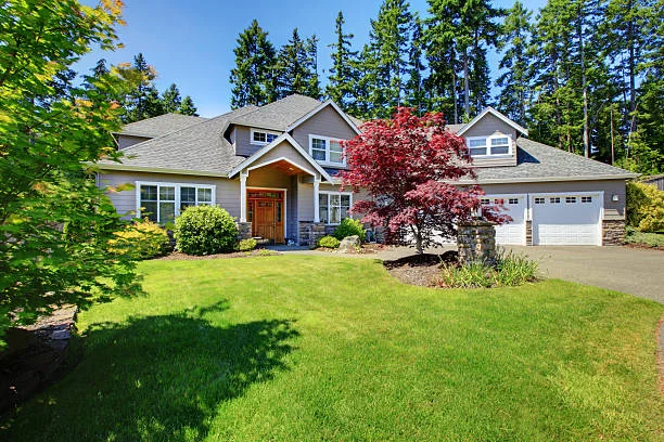 good looking house with a good looking roof after summer roof leaks have been fixed following a Georgia storm